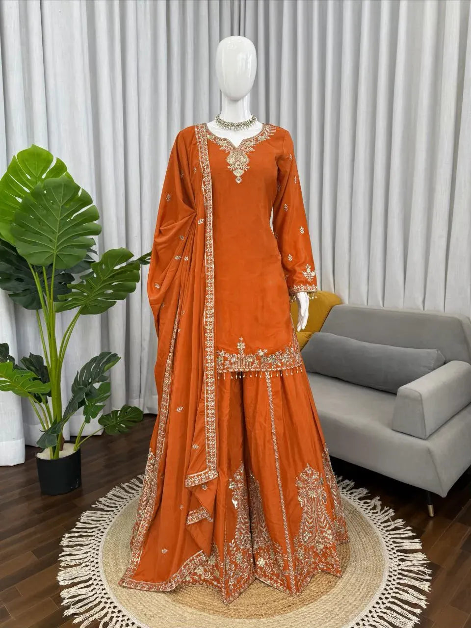 Elegant Sharara Set for Women - Sequin Work | TRENDBUY – TREND BUY