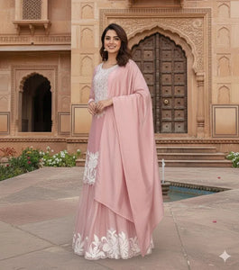 Elegant Designer Sharara Suit Set - Sequence Embroidery for Party & Wedding