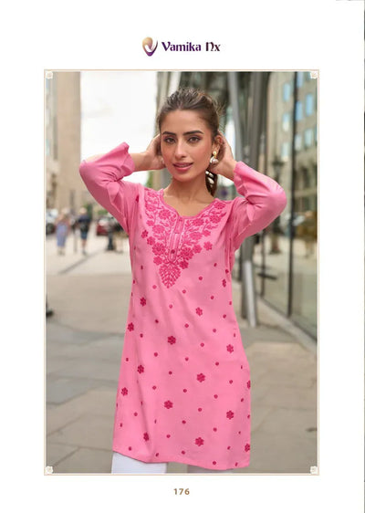 Elegant Designer Short Top - Heavy Work Viscose Rayon for Women