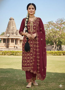 Elegant Designer Suit - Heavy Embroidery for Festive Occasions