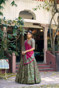 Elegant Designer Tasar Silk Lehenga - Heavy Wedding Wear for Women