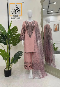 Elegant Designer Tunic Set - Heavy Embroidered Luxury Cotton Pret