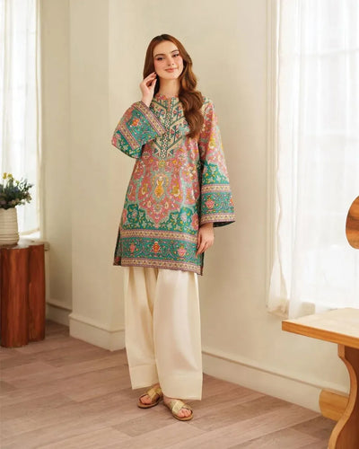 Elegant Digital Maslin Co-ord Set - Chic Style for Women