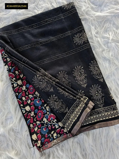 Elegant Dola Cotton Saree with Kalamkari Blouse for Women Festive Wear