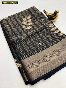 Elegant Dola Saree - Zari Butti Print for Festive Occasions