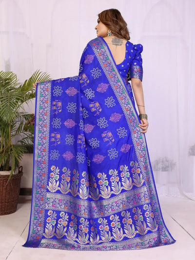 Elegant Dola Silk Bandhej Saree with Khadi Print and Zari Border - Perfect for Festive Occasions