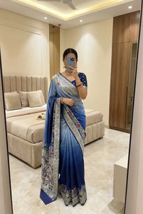 Elegant Dola Silk Saree - Dual Tone Festive Wear Collection