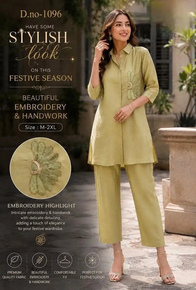 Elegant Embroidered Co-Ord Set - Handcrafted Festive Wear for Women