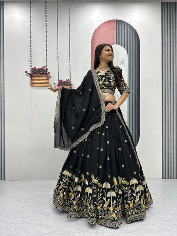 Elegant Embroidered Lehenga Set - Festive & Party Wear for Women