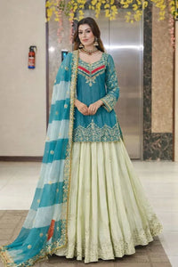 Elegant Embroidered Lehenga Set - Sequin Work for Festivities