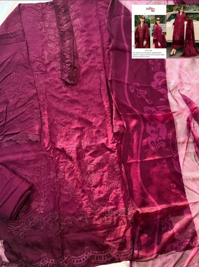 Elegant Embroidered Rayon Cotton Suit Set - Festive Wear with Digital Print Dupatta