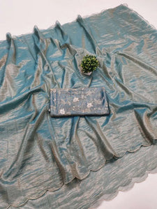 Elegant Embroidery Silk Saree - Festive Wear Collection