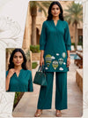 Elegant Embroidery Work Kurti Set - Pure Dabbu Cotton Festive Wear for Women