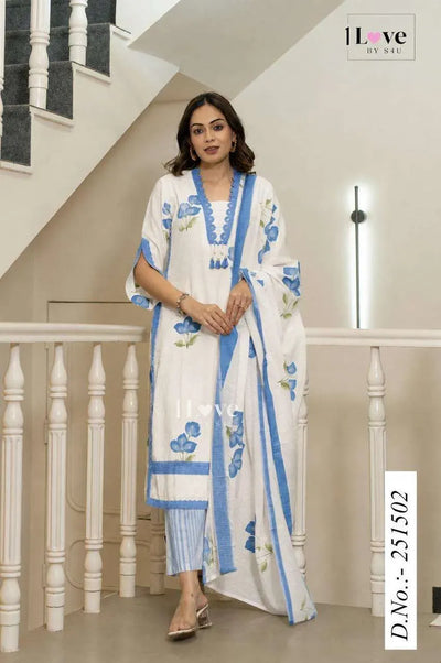 Elegant Fancy Cotton Salwar Suit Set - Fully Stitched Festive Wear