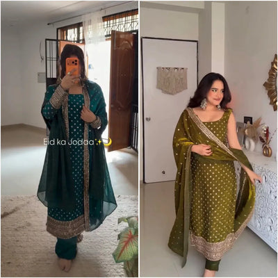 Elegant Fendy Silk Kurti Set - Ready to Wear for Women