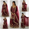 Elegant Fendy Silk Palazzo Suit - Embroidery & Sequence Work for Festive & Party Wear