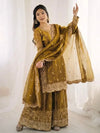 Elegant Fendy Silk Palazzo Suit - Exquisite Embroidery for Women