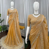 Elegant Fendy Silk Saree - Sequin & Thread Embellished for Women