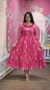 Elegant Floral Chiffon Maxi Dress - Flowy Festive Wear for Women