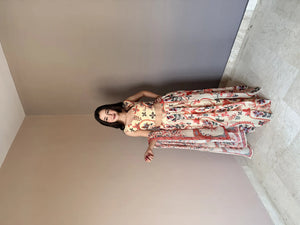 Elegant Floral Organza Lehenga Set with Handworked Blouse for Festive Wear