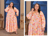 Elegant Floral Print Rayon Kurti Gown - Breathable Plus Size Festive Wear for Women