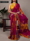Elegant Floral Printed Saree - Weightless Marbal for Festive & Party Wear