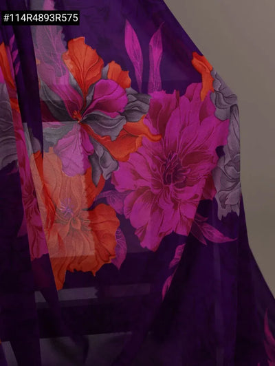 Elegant Floral Printed Saree - Weightless Marbal for Festive & Party Wear