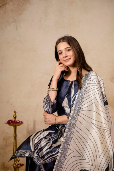 Elegant Flower Printed Kurti Set - Soft Aasam Daily Wear for Women | Sizes S-XXL