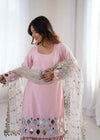 Elegant French Crep Sharara Suit - Real Mirror Work for Festive Wear