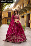 Elegant Fuchsia Lehenga - Embroidered Wedding Wear for Women