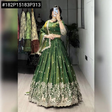 Elegant Fully Stitched Lehenga - Heavy Embroidery for Festive Wear