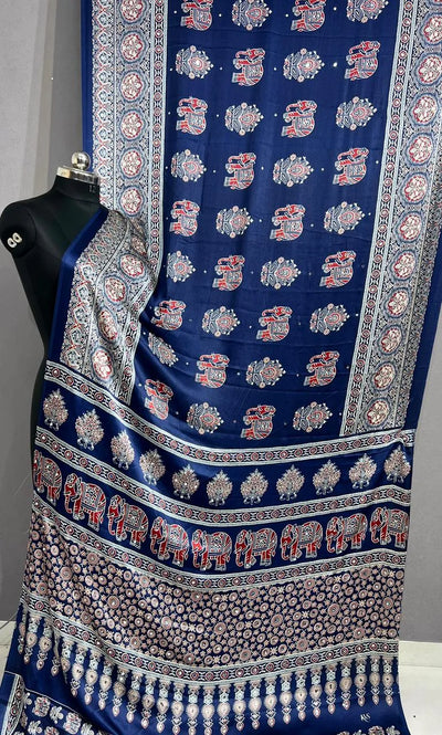 Elegant Gajji Silk Saree with Real Mirror Work - Premium Festive Wear for Women