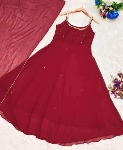 Elegant Georgette Anarkali Gown - Festive Wear for Women