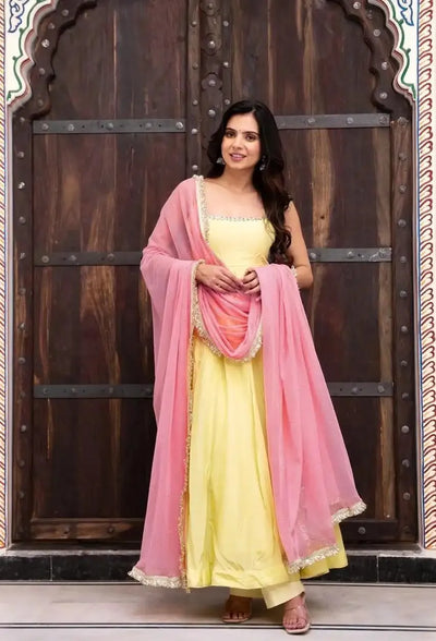 Elegant Georgette Anarkali Gown Set - Festive Wear for Women