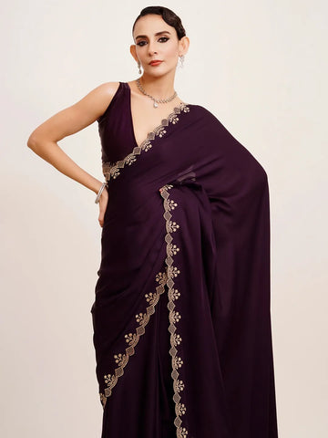 Elegant Georgette Designer Saree - Handcrafted Festive Wear for Women