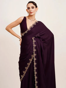 Elegant Georgette Designer Saree - Handcrafted Festive Wear for Women