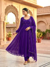 Elegant Georgette Gown - Hand Mirror Work Party Wear for Women