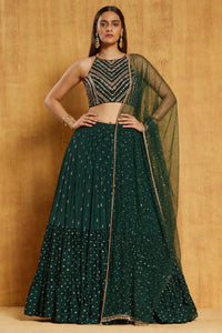 Elegant Georgette Lehenga Choli - Festive Wear for Women