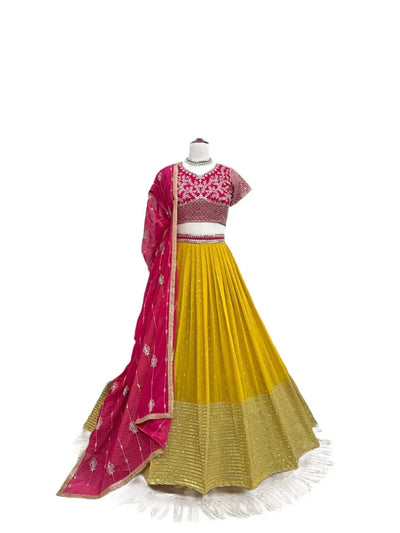 Elegant Georgette Lehenga Choli for Wedding Festive Wear