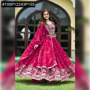 Elegant Georgette Lehenga Choli - Heavy Embroidery for Festive Wear