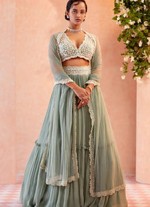 Elegant Georgette Lehenga Choli - Heavy Flare Festive Wear for Women