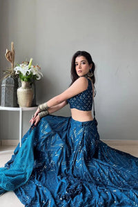 Elegant Georgette Lehenga - Intricate Embroidery for Weddings