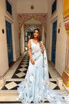 Elegant Georgette Lehenga Saree - Floral Picho Work for Festivals