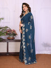 Elegant Georgette Saree - Heavy Embroidery for Festive Wear