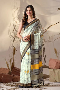 Elegant Georgette Saree with Contrast Blouse - Festive Wear for Women