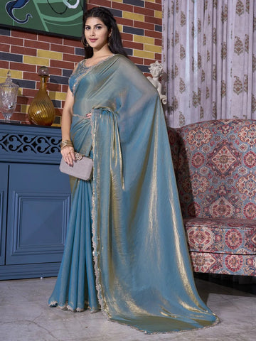 Elegant Georgette Saree with Hand Work - Festive Wear for Women