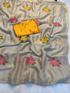 Elegant Georgette Saree with Multi Embroidery & Bandhani Blouse for Women