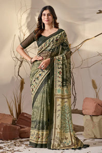 Elegant Georgette Saree with Tribal Warli Prints for Festive Wear