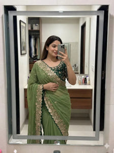Elegant Georgette Sequence Saree for Festive Celebrations
