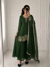 Elegant Georgette Sharara Palazzo Suit - Heavy Embroidery Festive Wear for Women